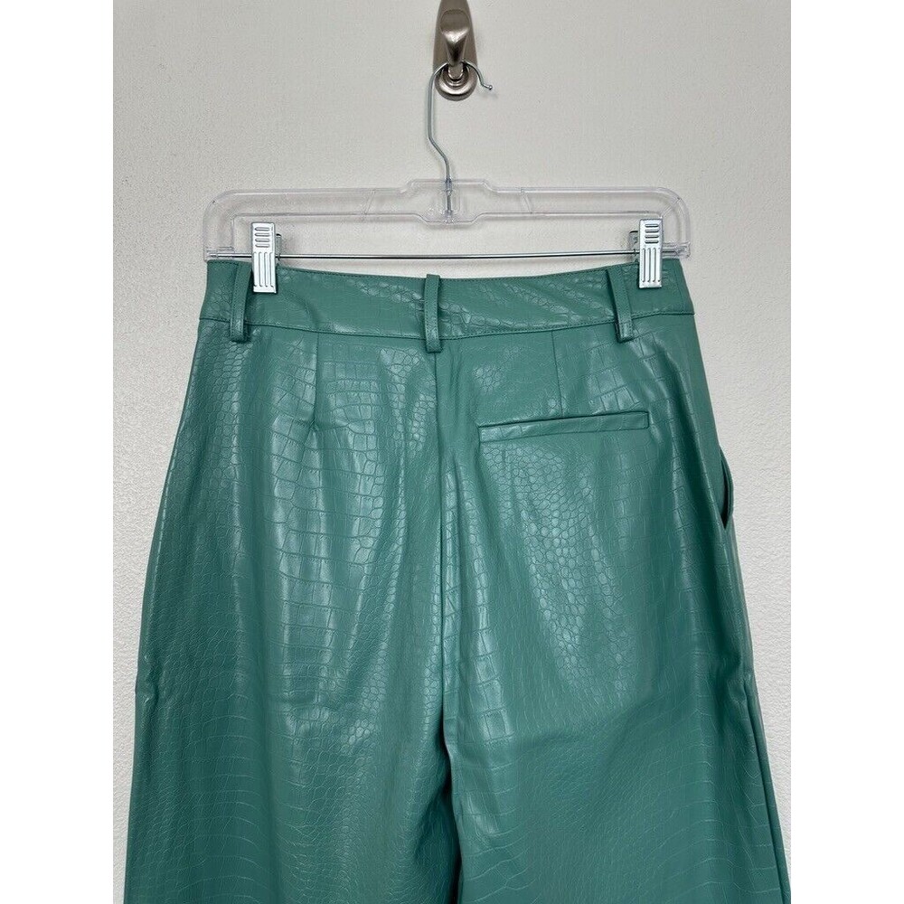 The Noli Shop Croc Pants Dark Sage Green Blue Festival Bohemian Women's 4 NEW - Picture 9 of 11